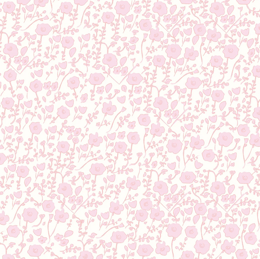 Blooming Toile Pink Wallpaper
