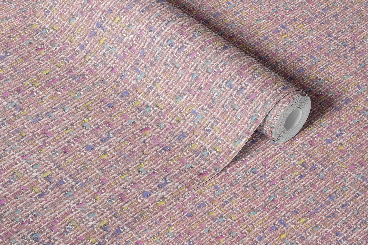 Dream House Pink Tweed Wallpaper