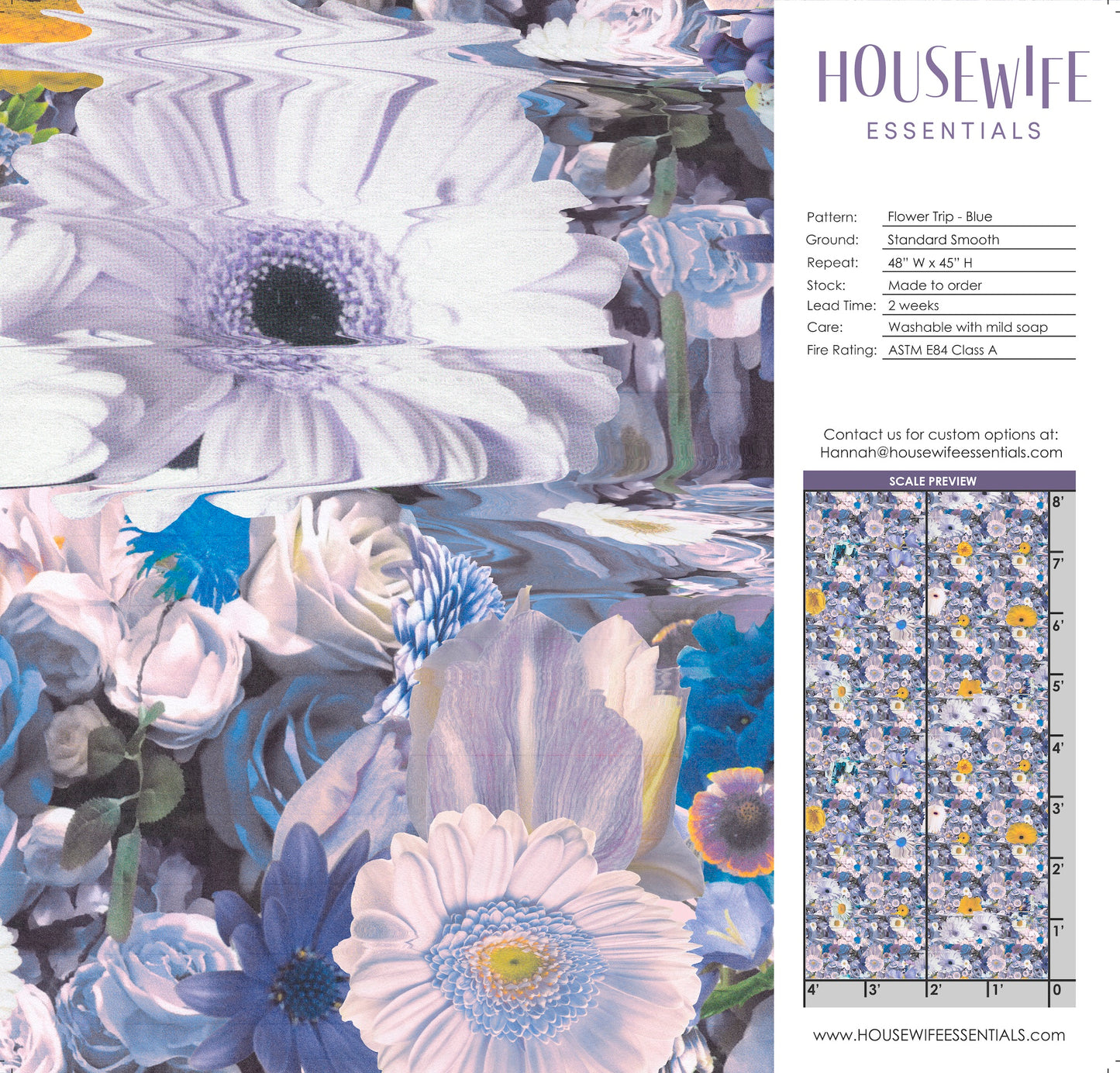 Blue Flower Trip Wallpaper