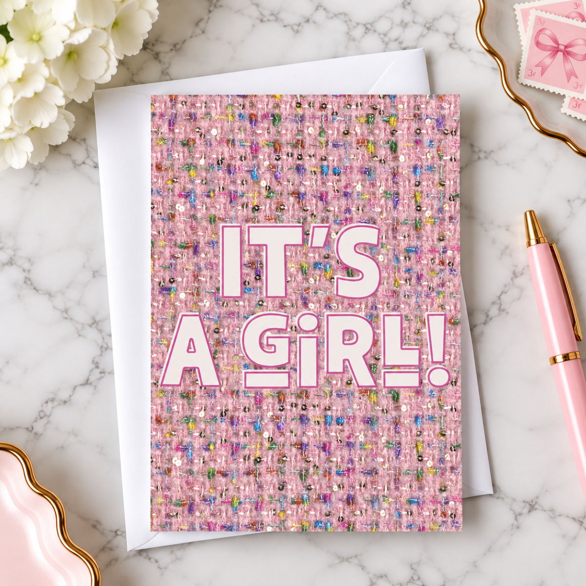 It's A Girl Greeting Card
