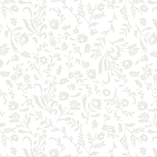 Micro Floral in Cream and White