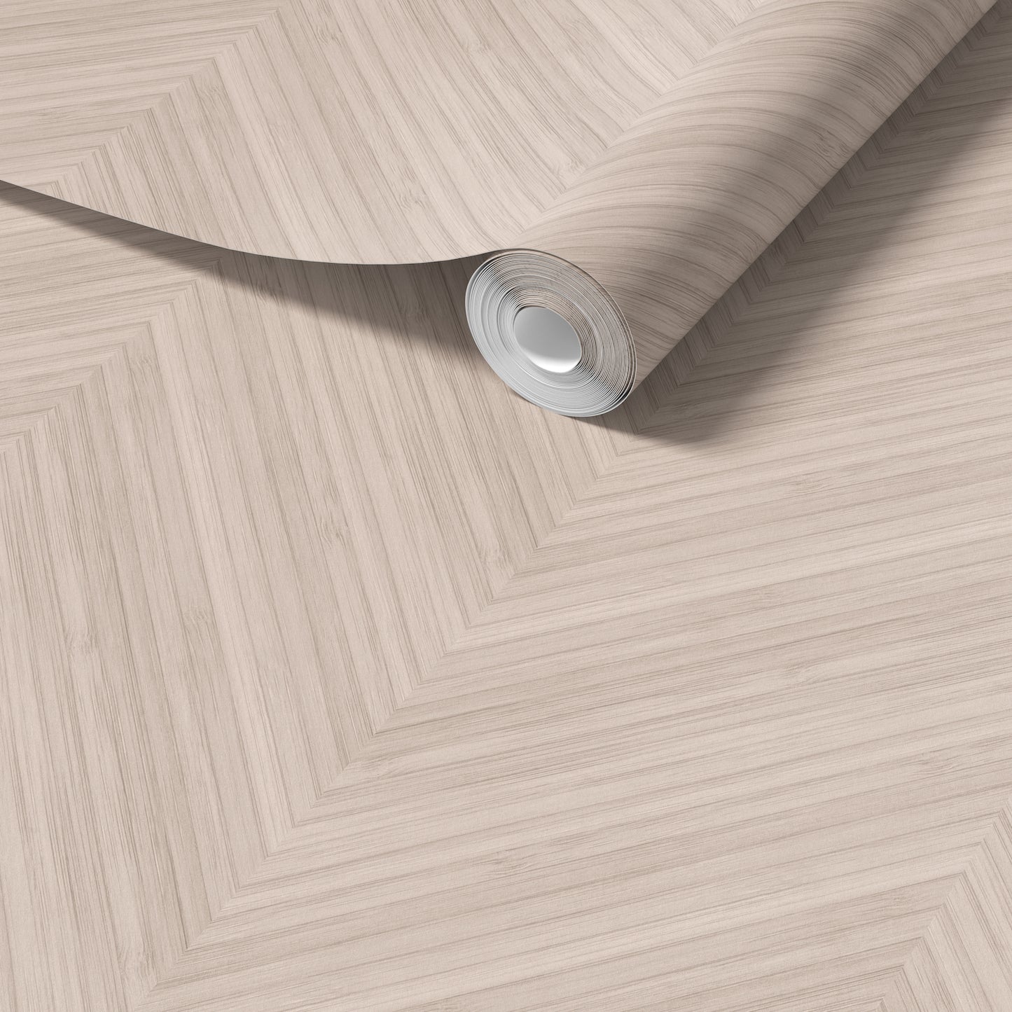Oversized Bamboo Chevron Wallpaper in Blush