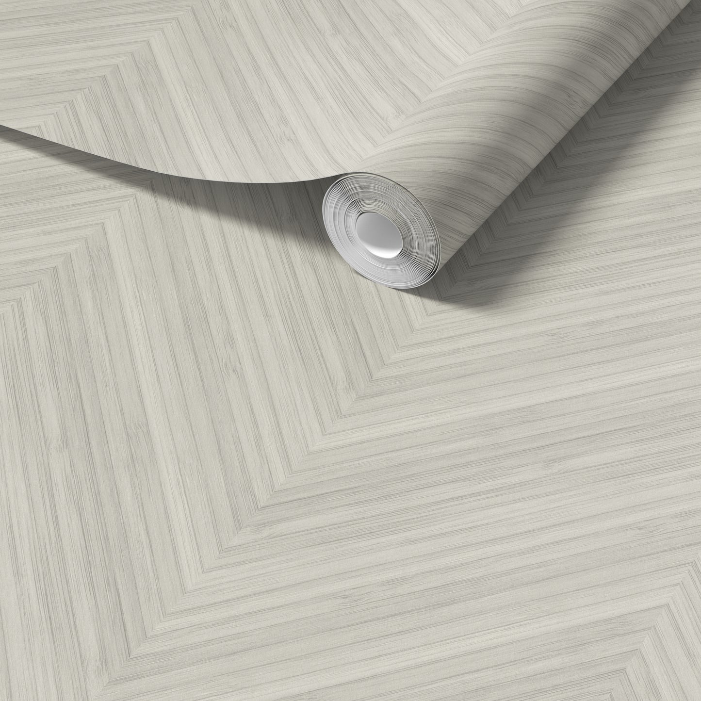 Oversized Bamboo Chevron Wallpaper in Putty