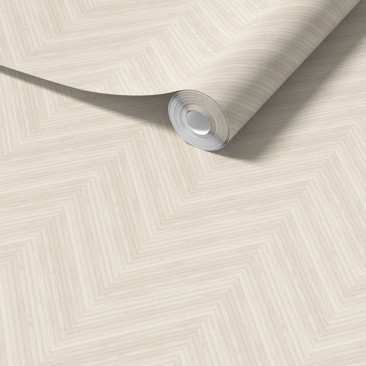 Bamboo Chevron Wallpaper in Almond