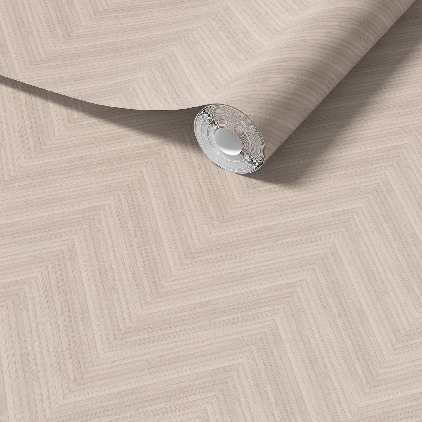 Bamboo Chevron Wallpaper in Blush