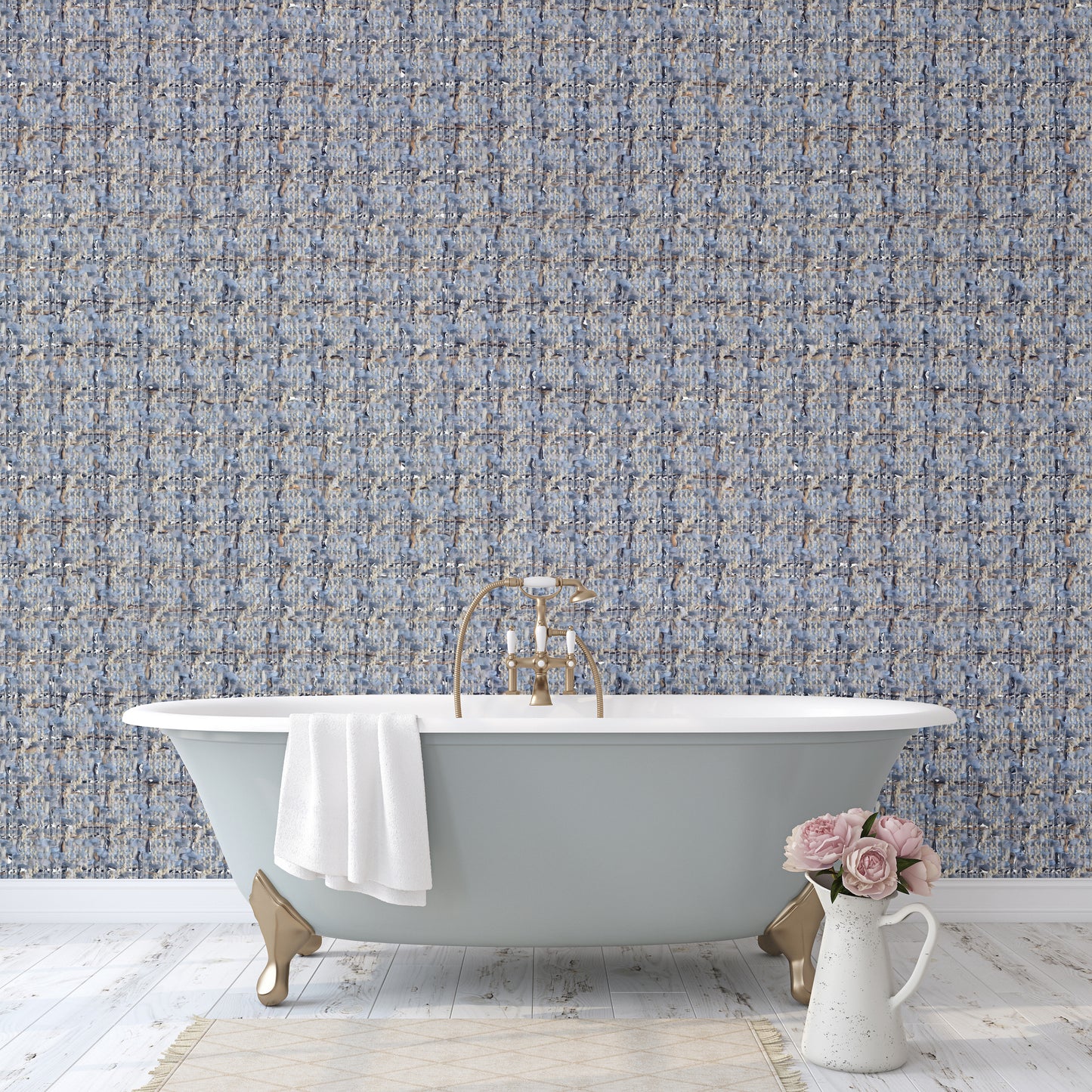 Not Quite A Blue Tweed Wallpaper