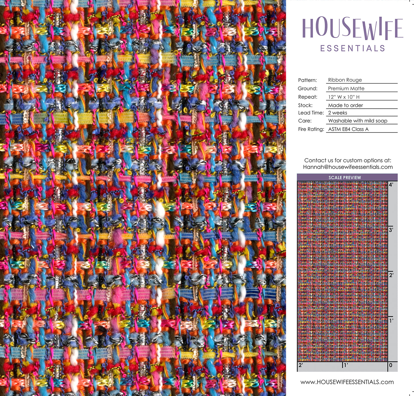 Ribbon Rouge Wallpaper