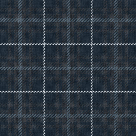 Balmoral Blue Plaid Wallpaper