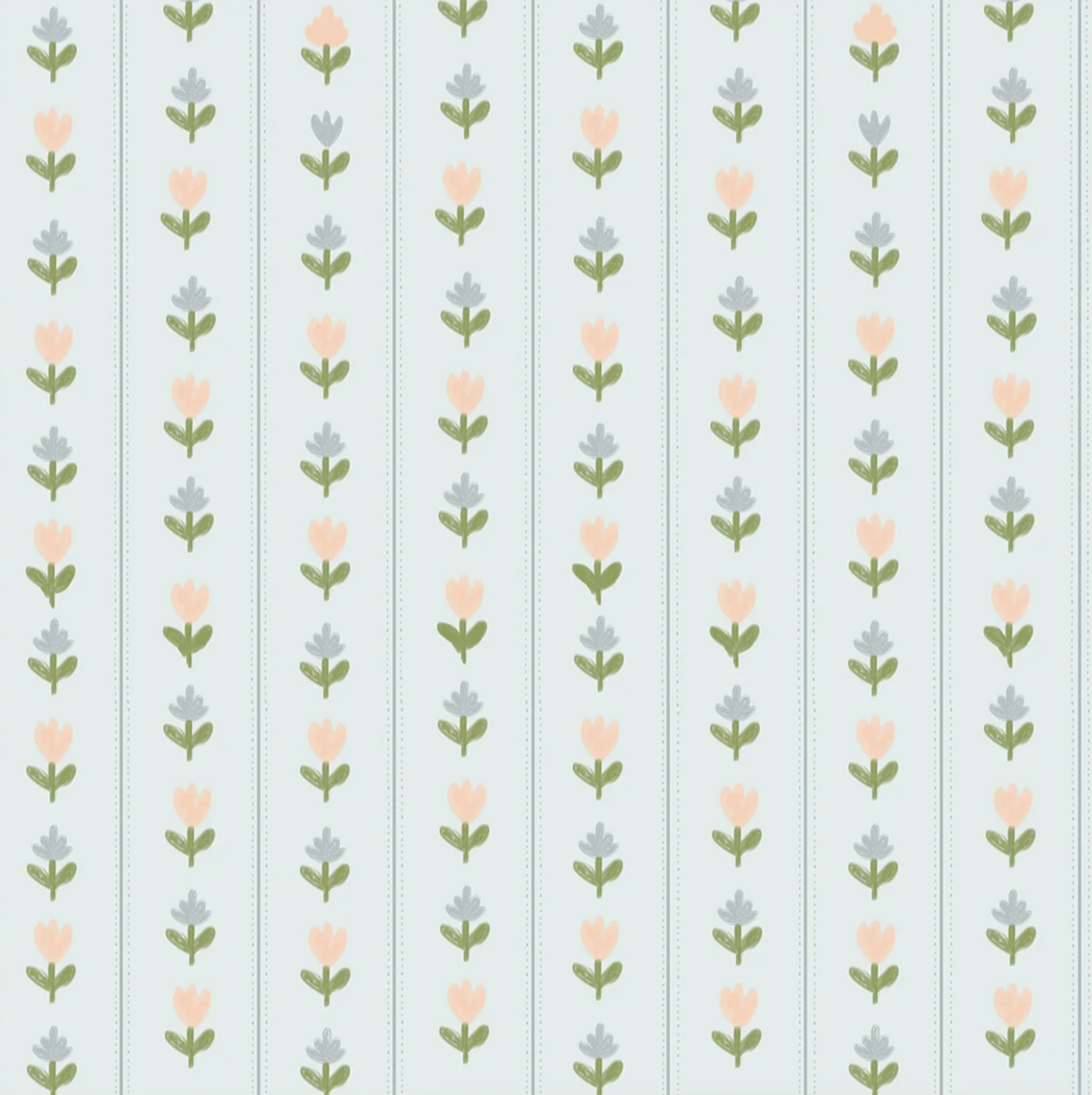 Tulip Lane Blue Wallpaper
