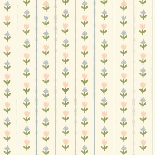 Tulip Lane Cream Wallpaper