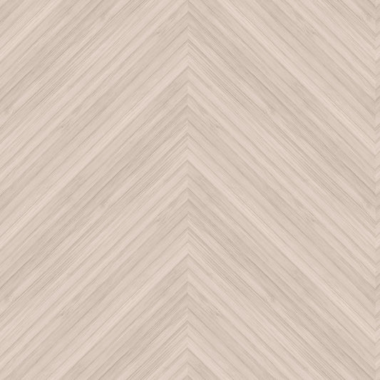Oversized Bamboo Chevron Wallpaper in Blush