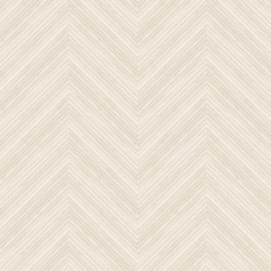 Bamboo Chevron Wallpaper in Almond