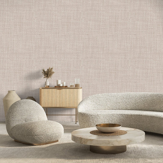 Tonal Boucle Wallpaper in Pink