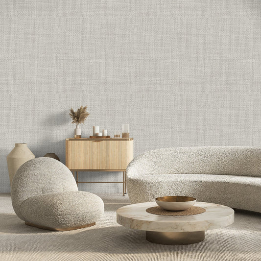 Tonal Boucle Wallpaper in Putty