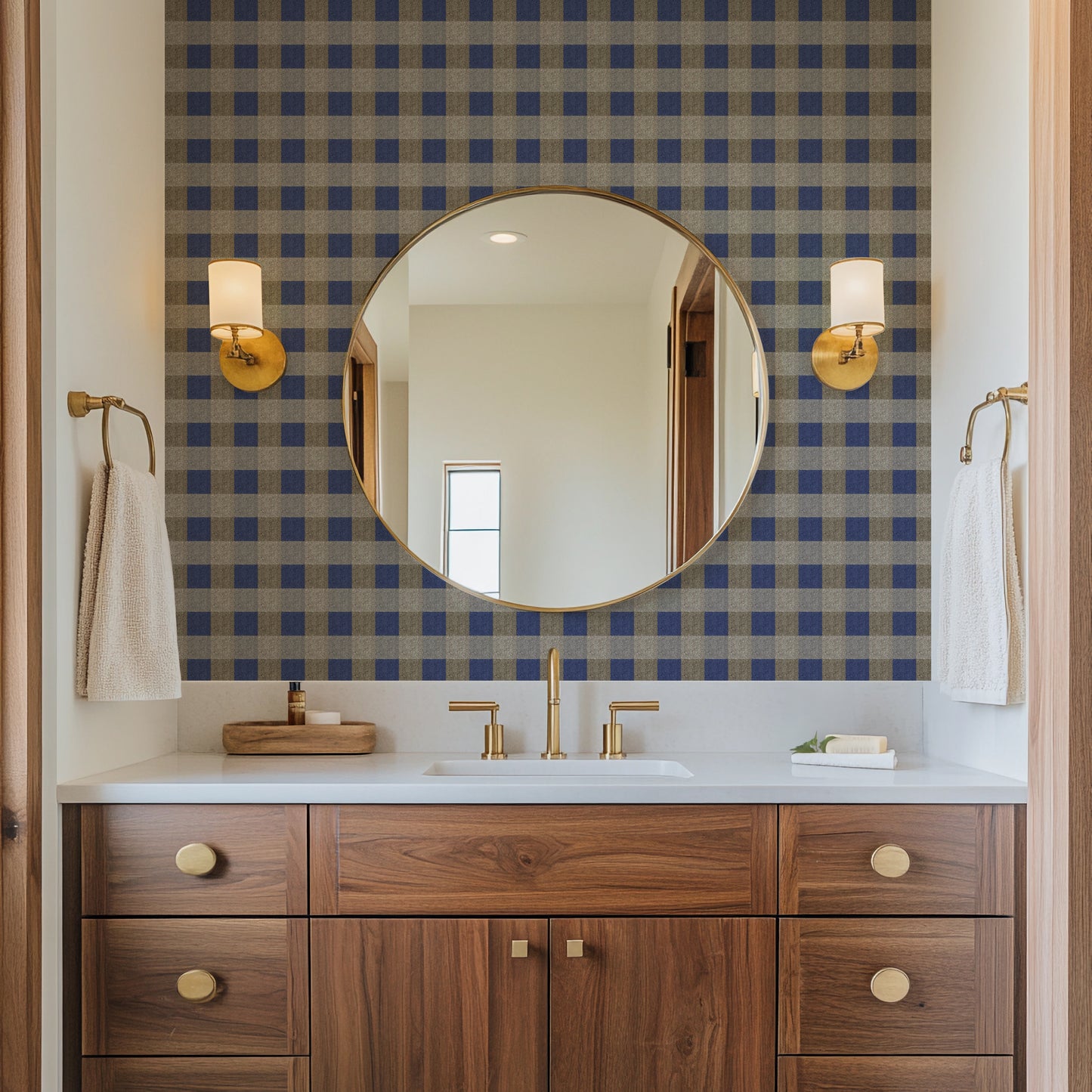 Herringbone in Suit Quartet Wallpaper