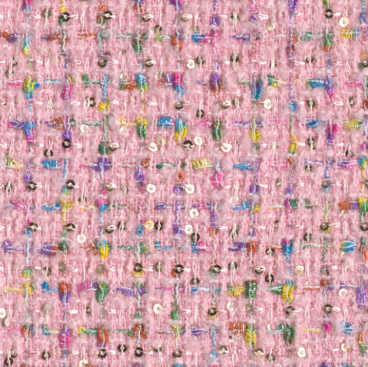 Party Pink Luxury Tweed Wallpaper