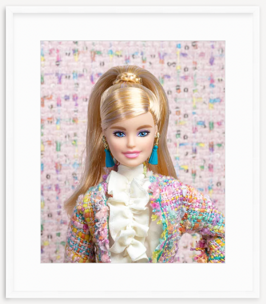 Blonde Bombshell Framed Barbie Portrait