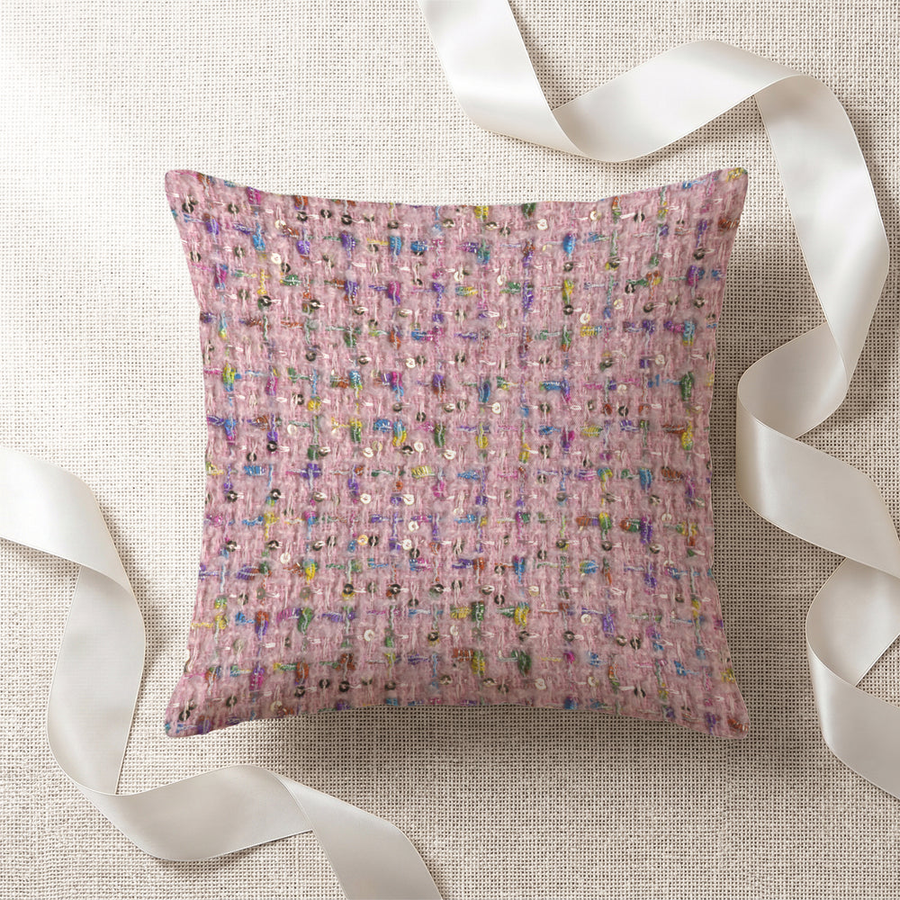 Party Pink Washable Tweed Pillow