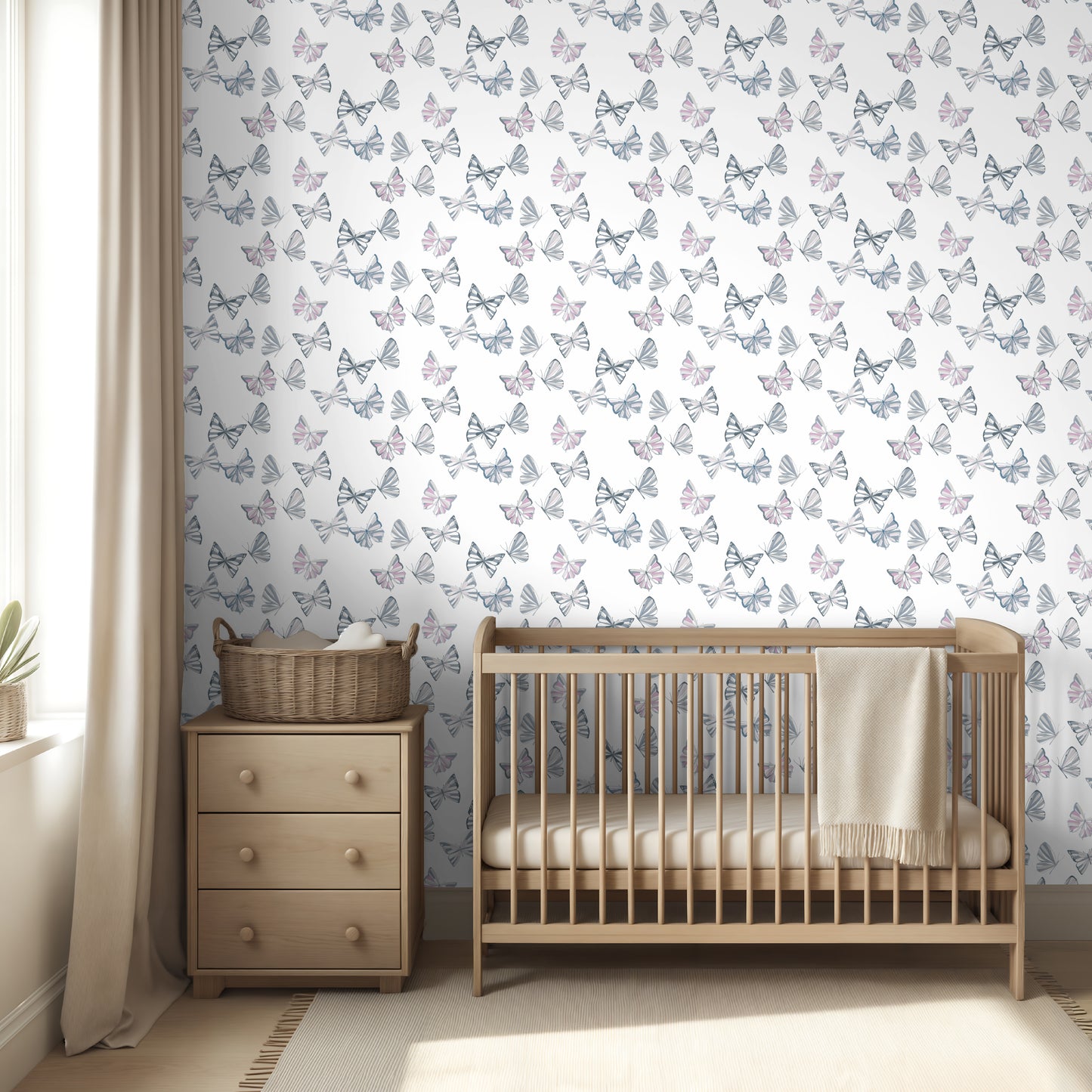 Butterfly Social in White Multi