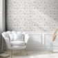 Beigey-Greigey Watercolor Floral Wallpaper