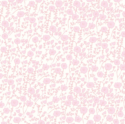 Blooming Toile Pink Fabric By The Yard