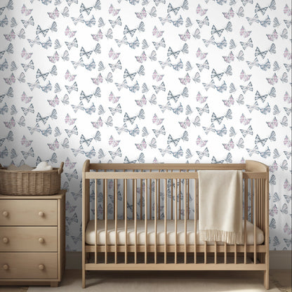 Butterfly Social in White Multi