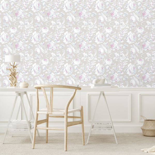 Cottage Chintz in Clay with a Pop of Pink