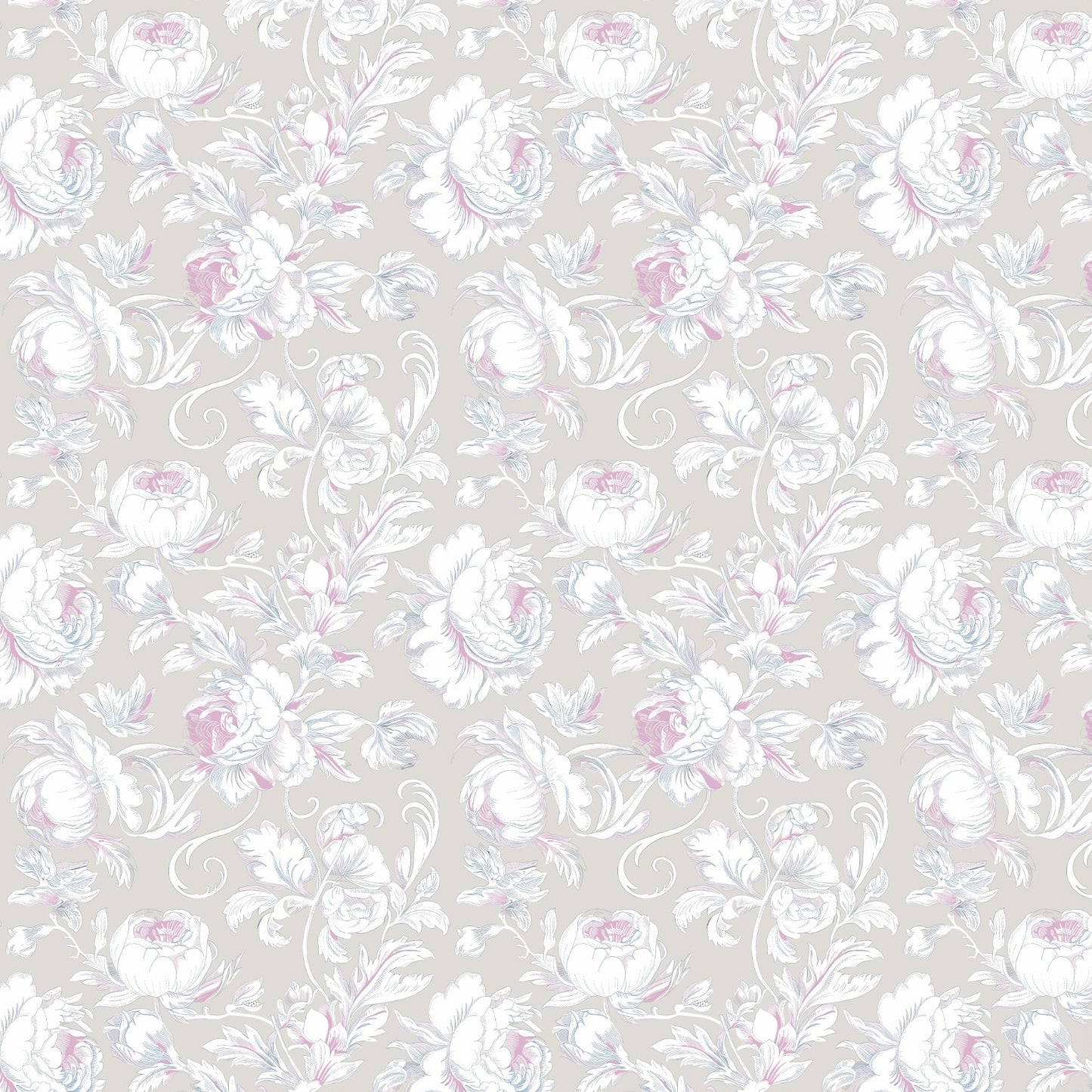 Cottage Chintz in Clay with a Pop of Pink