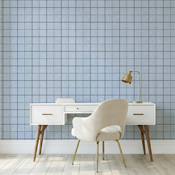 Integrated Check Denim Wallpaper