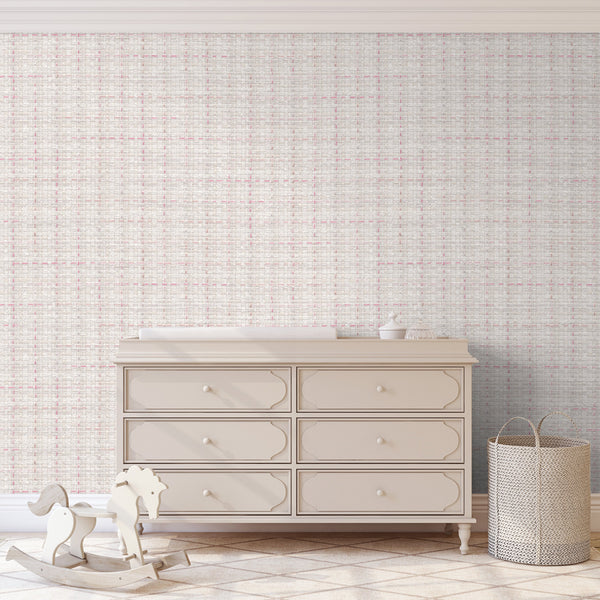 Fairfax Pink Weave Wallpaper