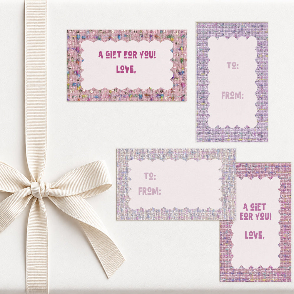 Gift Stickers On A Box