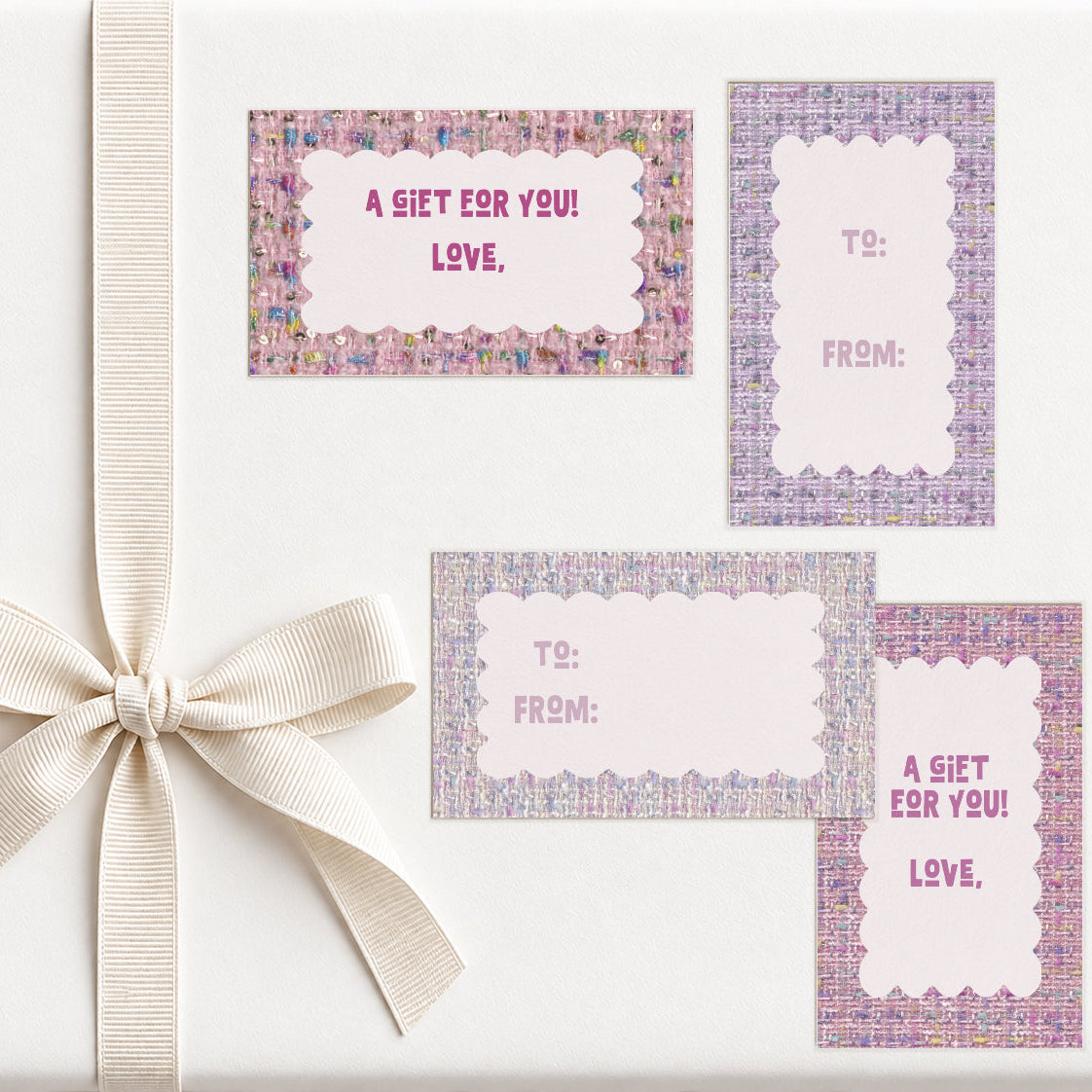 Gift Stickers On A Box