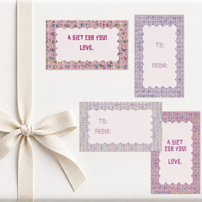 Gift Stickers On A Box