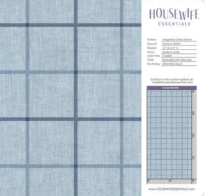 Integrated Check Denim Wallpaper