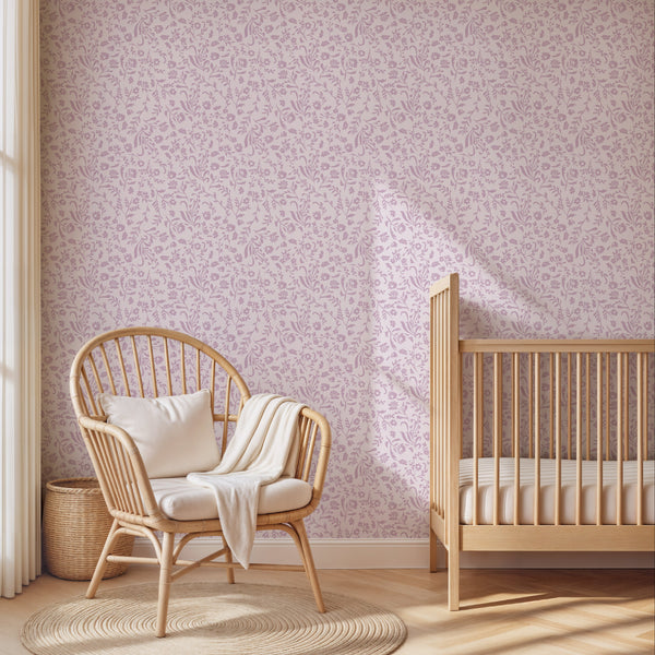 Micro Floral in Tonal Mauve
