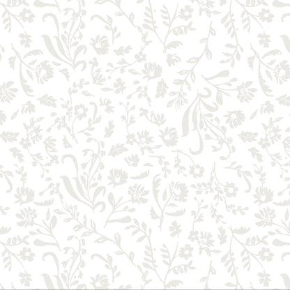 Micro Floral in Cream and White