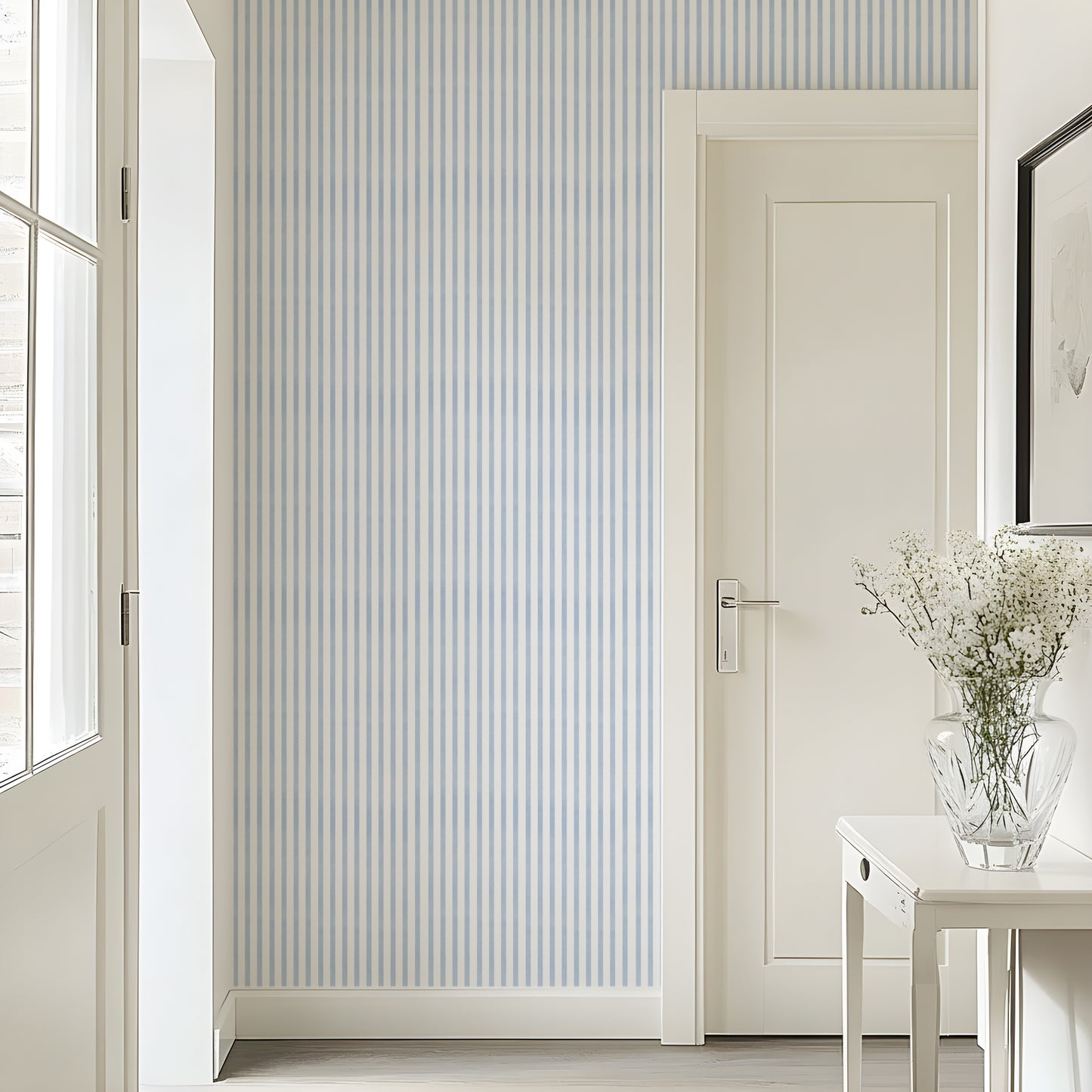 Stripes in Blue + White