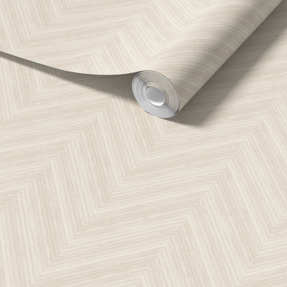 Bamboo Chevron Wallpaper in Almond