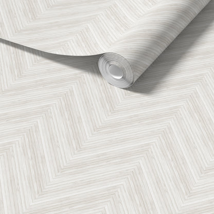 Bamboo Chevron Wallpaper in Cream