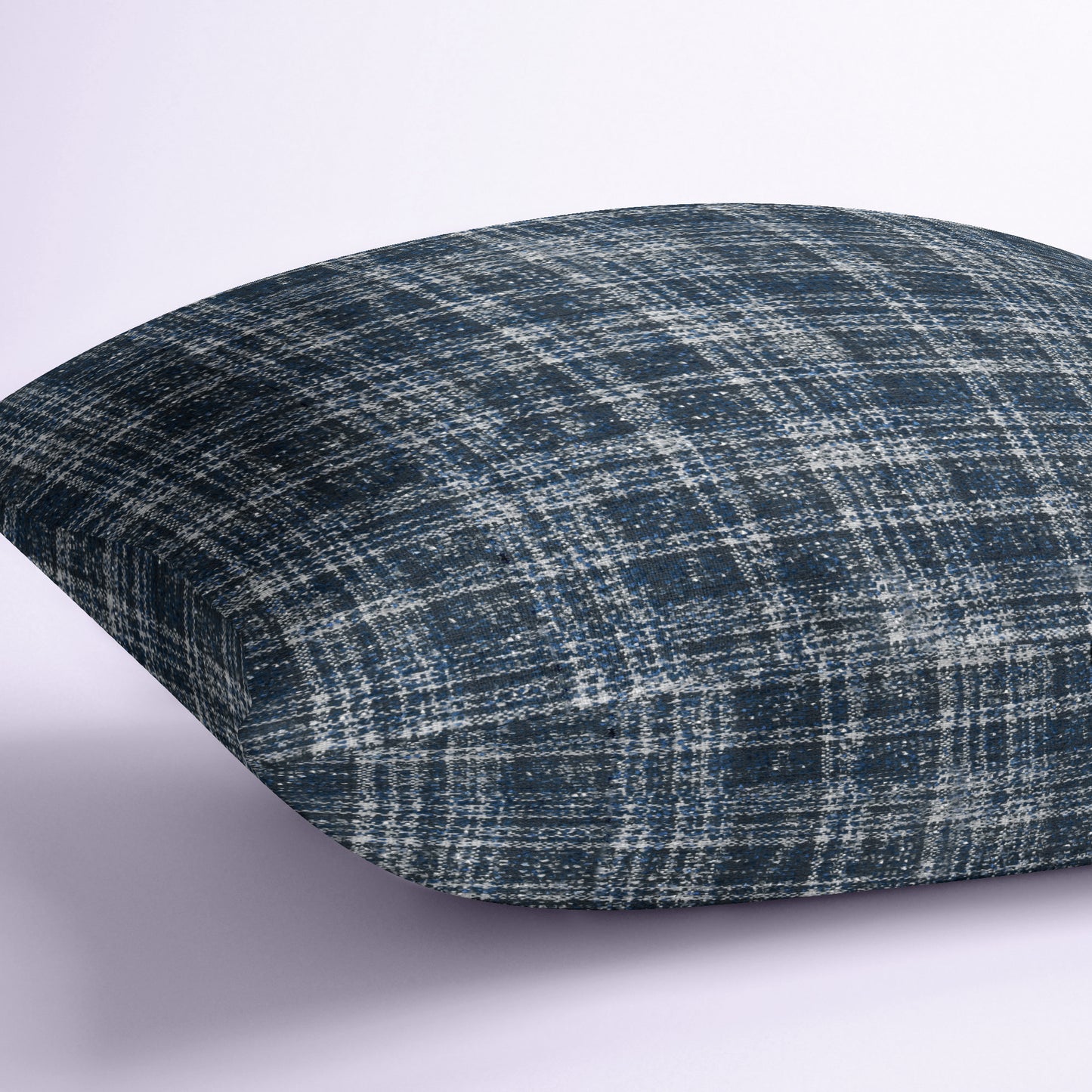 Navy Tweed Pillow Cover