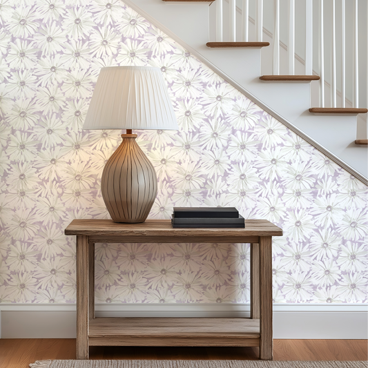 Perfect Purple Watercolor Floral Wallpaper