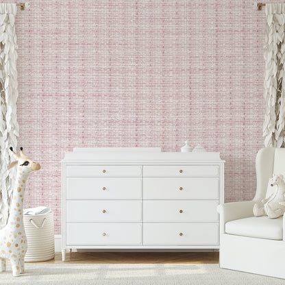 Precious Pink Weave Wallpaper