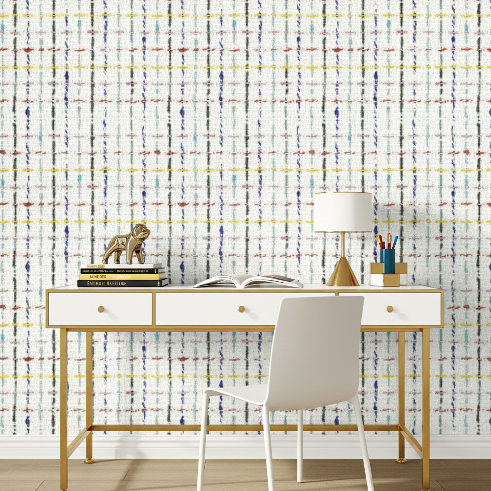 Schoolhouse Flock Wallpaper