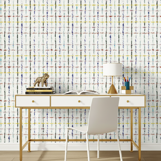 Schoolhouse Flock Wallpaper