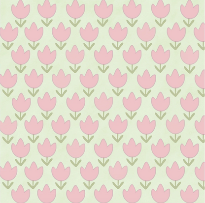 Morning Meadow Mint Wallpaper