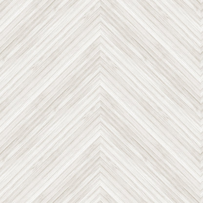 Oversized Bamboo Chevron Wallpaper in Cream