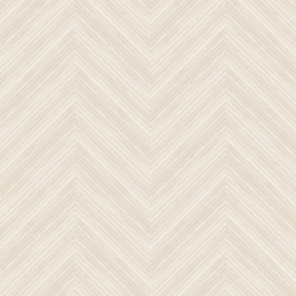 Bamboo Chevron Wallpaper in Almond