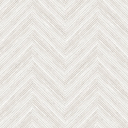 Bamboo Chevron Wallpaper in Cream