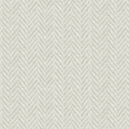 Cream Herringbone Tweed Wallpaper