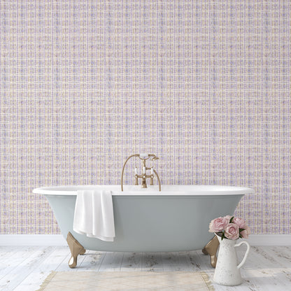 Ingrid Purple Tweed Wallpaper